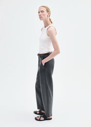 Sporty Tank in Cotton Jersey - Ivory - CO Collections
